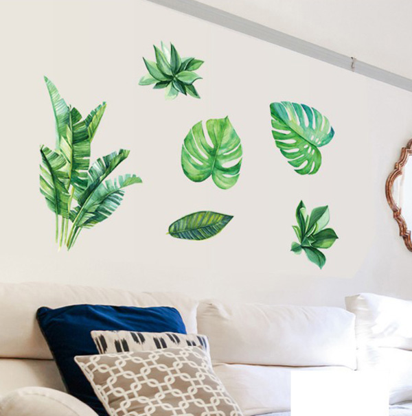 Decal Trang Trí Lá Dương Xỉ Xanh