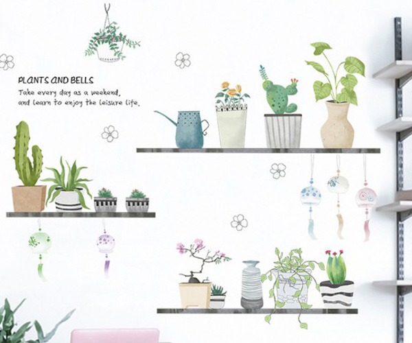 Decal Trang Trí Những Chậu Cây