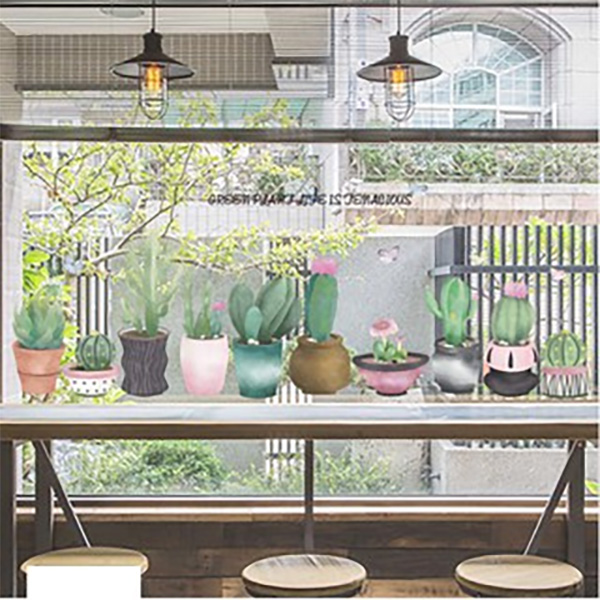 Decal Trang Trí Những Chậu Xương Rồng 3