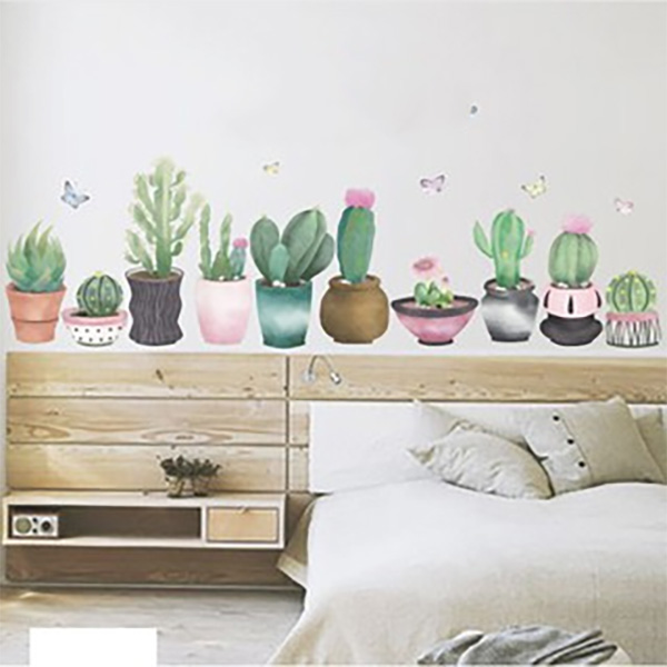 Decal Trang Trí Những Chậu Xương Rồng 3