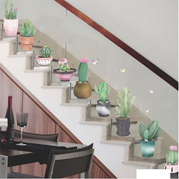 Decal Trang Trí Những Chậu Xương Rồng 3