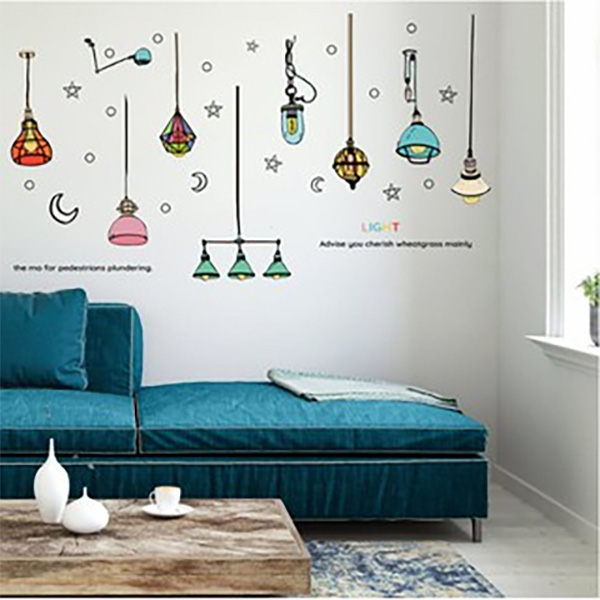 Decal Trang Trí Những Dây Đèn Sắc Màu