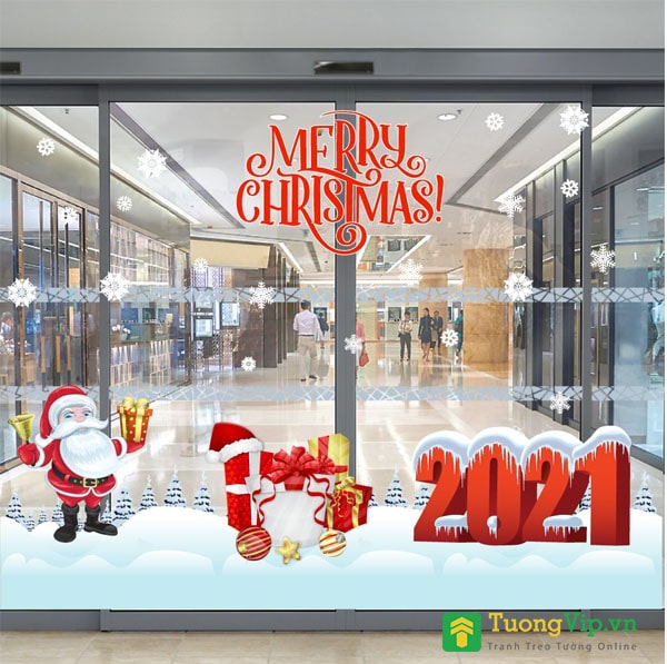 decal trang trí noel mẫu 2