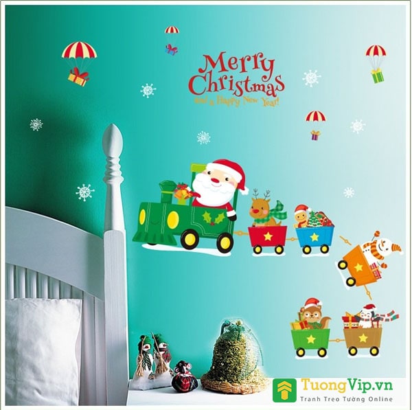 decal trang trí noel mẫu 6