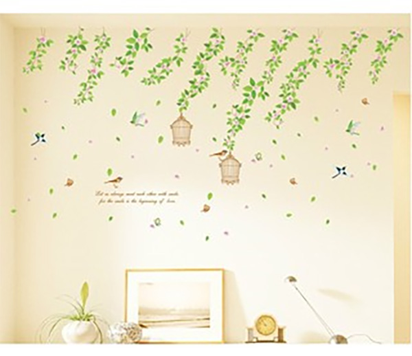 Decal Trang Trí Rèm Hoa Xinh