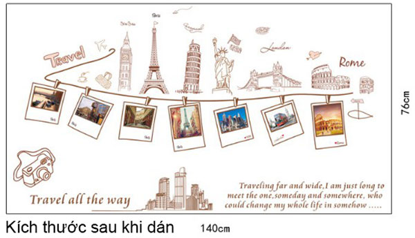 Decal Trang Trí Sưu Tầm Hình Ảnh Du Lịch