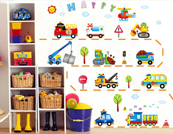 Decal Trang Trí Thế Giới Xe Siêu Kute