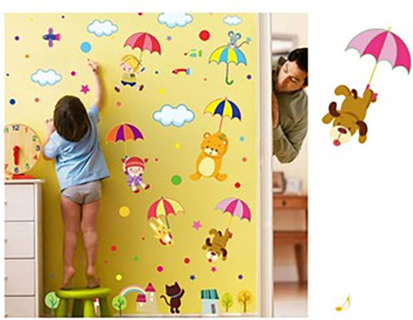 Decal Trang Trí Thú Chơi Dù Vui Nhộn