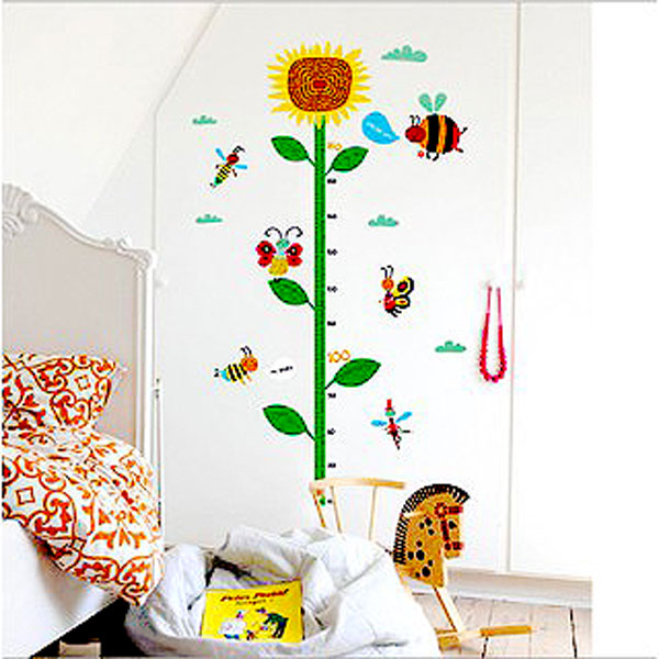 Decal Trang Trí Thước Đo Hoa Hướng Dương