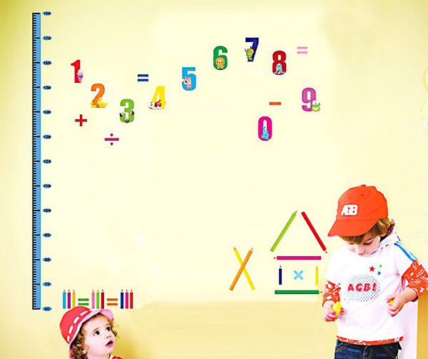 Decal Trang Trí Thước Đo Và Số Thứ Tự