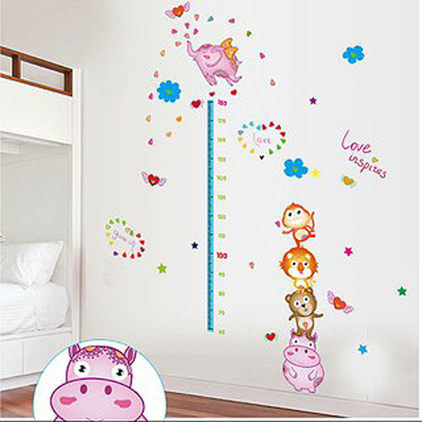 Decal Trang Trí Thước Đo Và Thú Đáng Yêu