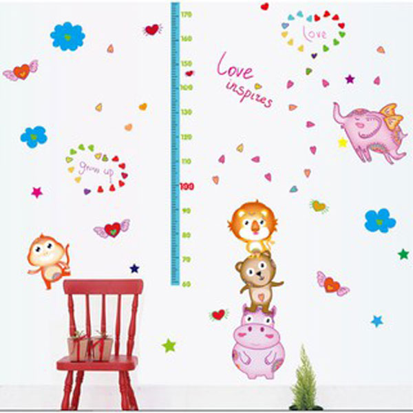 Decal Trang Trí Thước Đo Và Thú Đáng Yêu