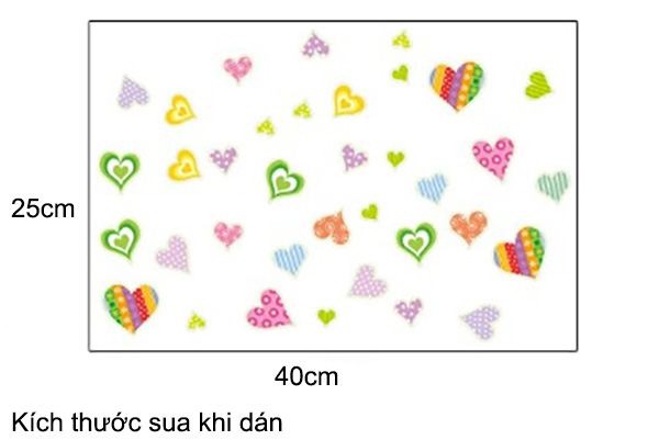 Decal Trang Trí Trái Tim Dạ Quang