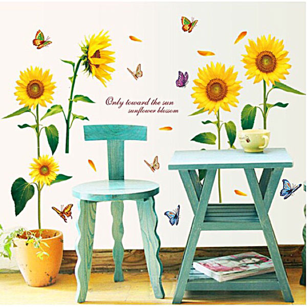 Decal Trang Trí Vườn Hoa Hướng Dương