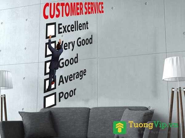 decal văn phòng customer service