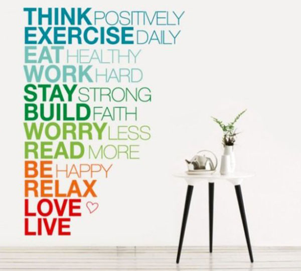 Decal Văn Phòng Think Positively