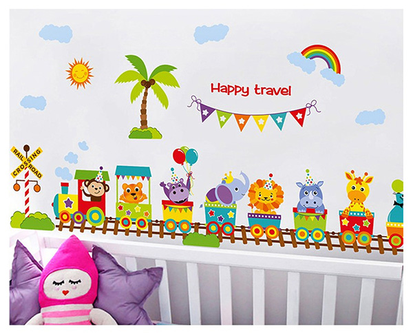 Decal Trang Trí Xe Lửa Cùng Thú Vui Nhộn