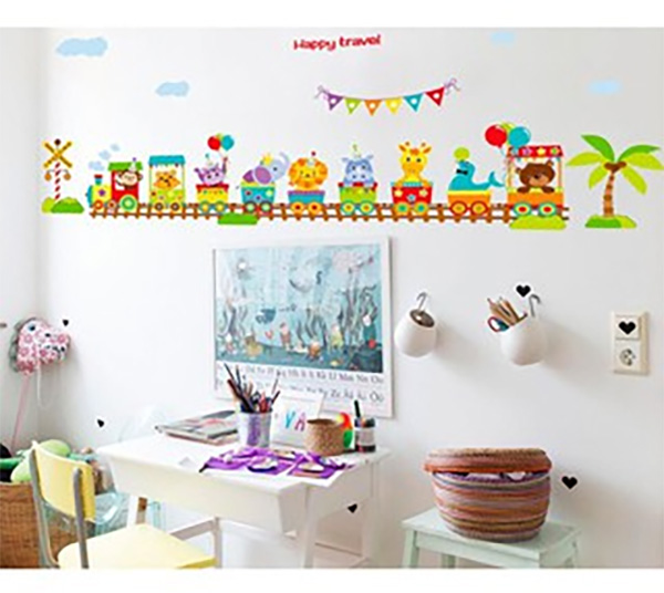 Decal Trang Trí Xe Lửa Cùng Thú Vui Nhộn