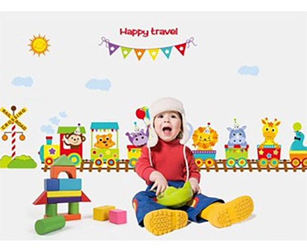 Decal Trang Trí Xe Lửa Cùng Thú Vui Nhộn