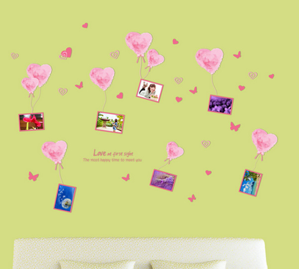 Decal Photo Bóng Bay Hồng 