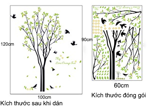 Decal Trang Trí Cây Xanh 2