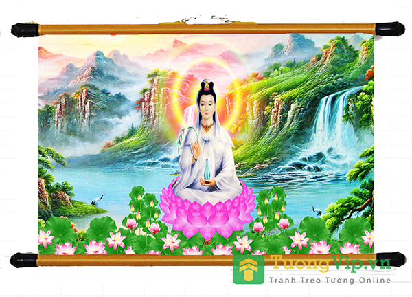Tranh Liễn Phật Giáo - Bồ Tát Quan Âm 02