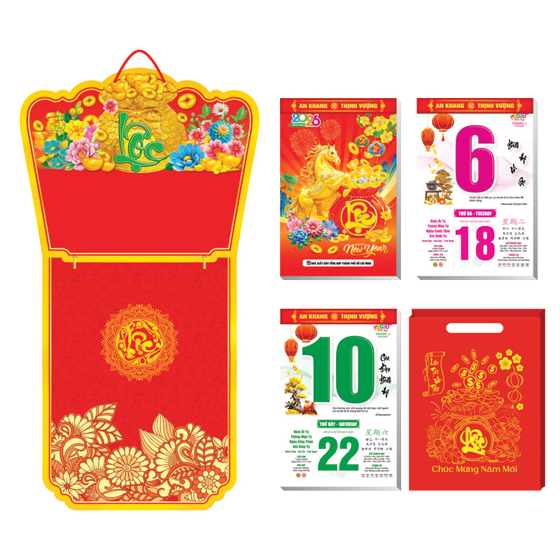 Lịch Bloc Đại Đặc Biệt 2026 (17 x 26 cm) - Tài Lộc - TVKV