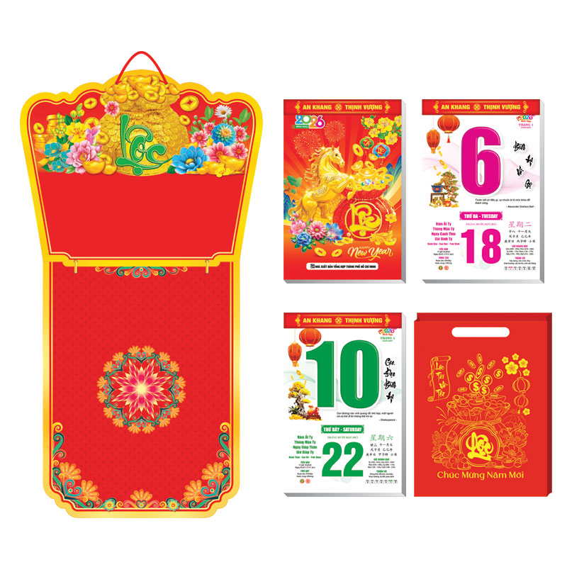 Lịch Khối Đại Biệt Biệt 2026 (17 x 26 cm) - Tài Lộc 04 - TVKV