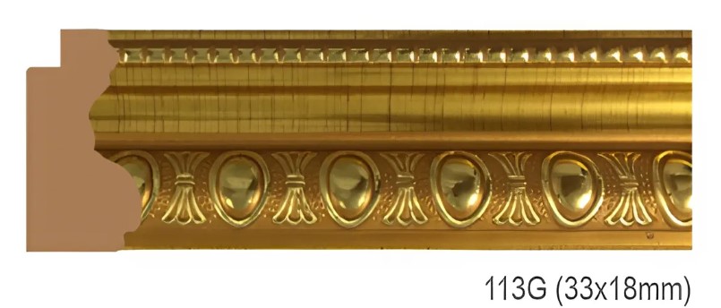 Phào - Nẹp Khung Tranh Hoa Văn Cổ Điển - 113G (33x18mm)