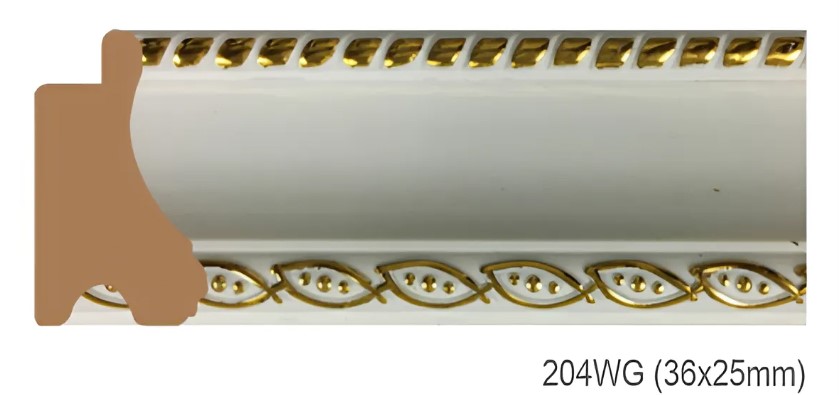 Phào - Nẹp Khung Tranh Hoa Văn Cổ Điển - 204WG (36x25mm)