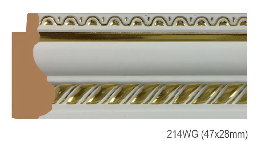 Phào - Nẹp Khung Tranh Hoa Văn Cổ Điển - 214WG (47x28mm)