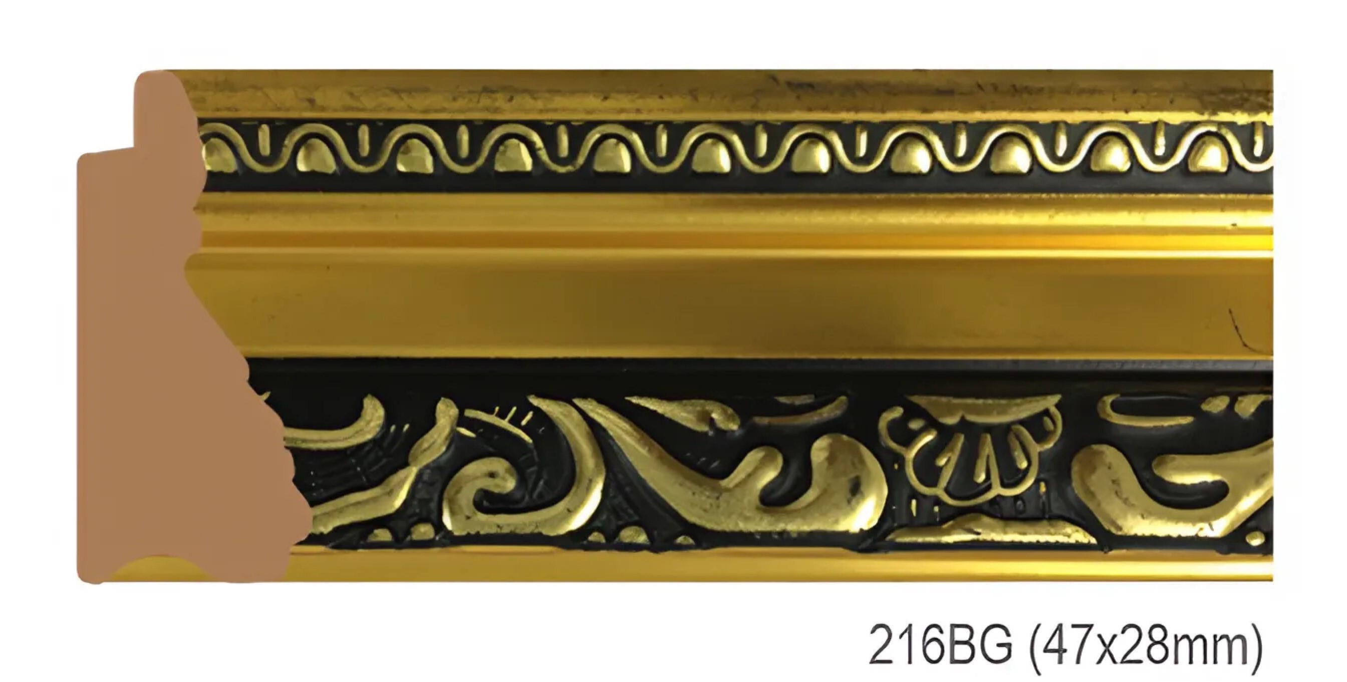 Phào - Nẹp Khung Tranh Hoa Văn Cổ Điển - 216BG (47x28mm)