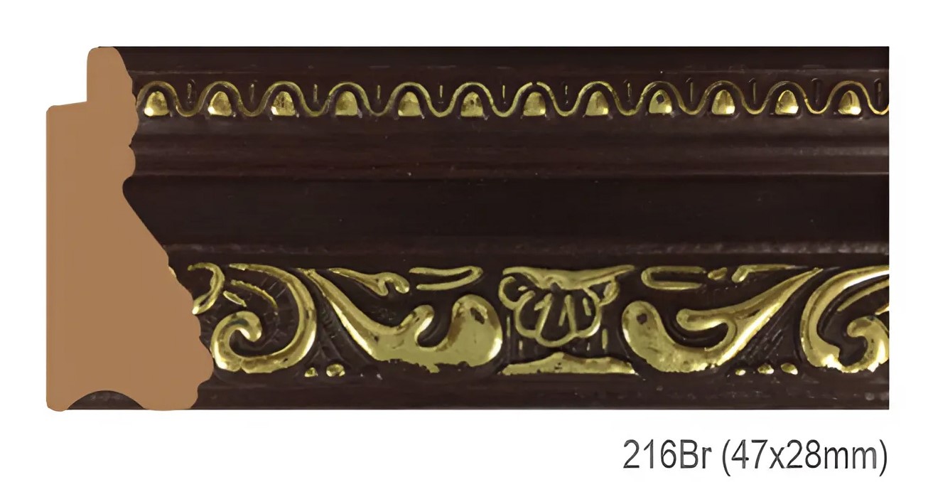 Phào - Nẹp Khung Tranh Hoa Văn Cổ Điển - 216Br (47x28mm)