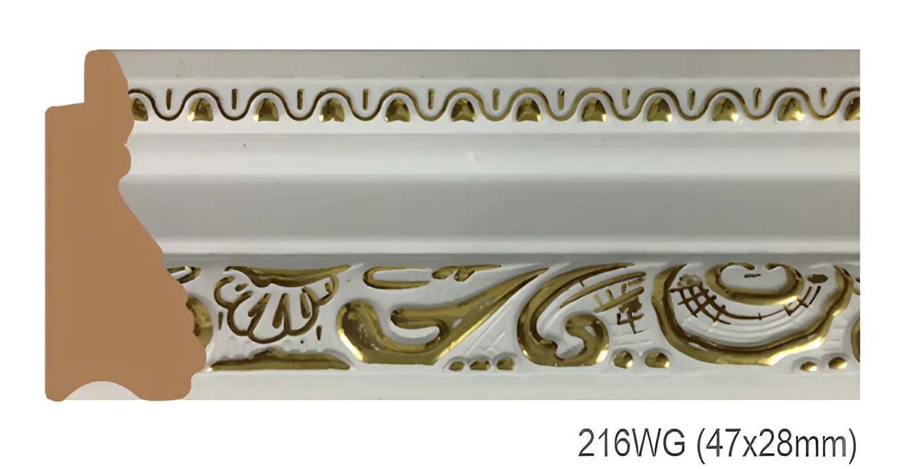 Phào - Nẹp Khung Tranh Hoa Văn Cổ Điển - 216WG (47x28mm)