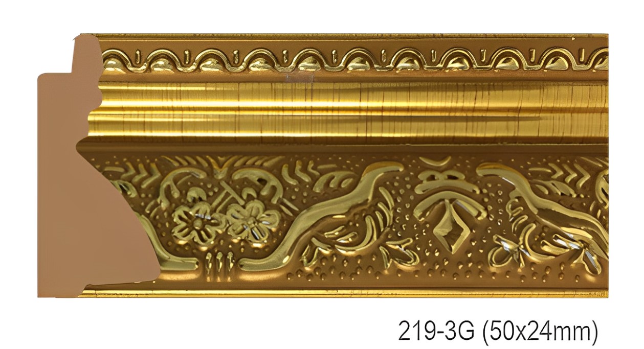 Phào - Nẹp Khung Tranh Hoa Văn Cổ Điển - 219-3G (50x24mm)