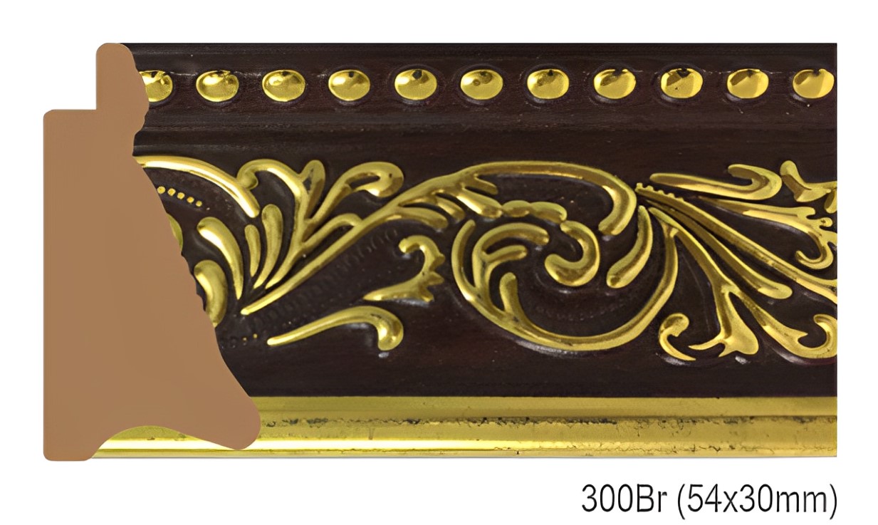 Phào - Nẹp Khung Tranh Hoa Văn Cổ Điển - 300Br (54x30mm)