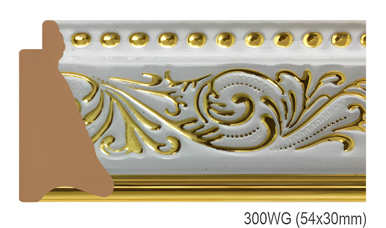Phào - Nẹp Khung Tranh Hoa Văn Cổ Điển - 300WG (54x30mm)