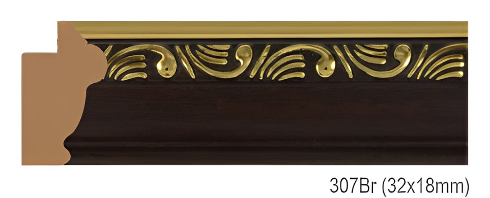 Phào - Nẹp Khung Tranh Hoa Văn Cổ Điển - 307Br (32x18mm)