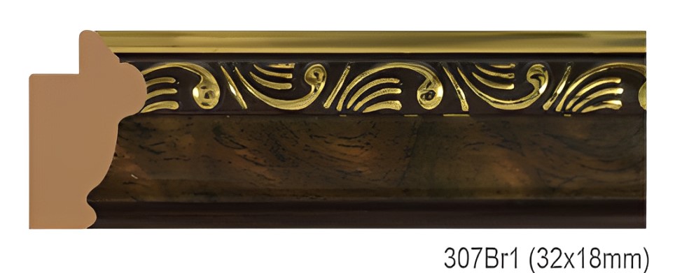 Phào - Nẹp Khung Tranh Hoa Văn Cổ Điển - 307Br1 (32x18mm)
