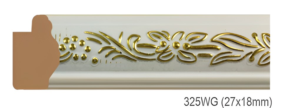 Phào - Nẹp Khung Tranh Hoa Văn Cổ Điển - 325WG (27x18mm)
