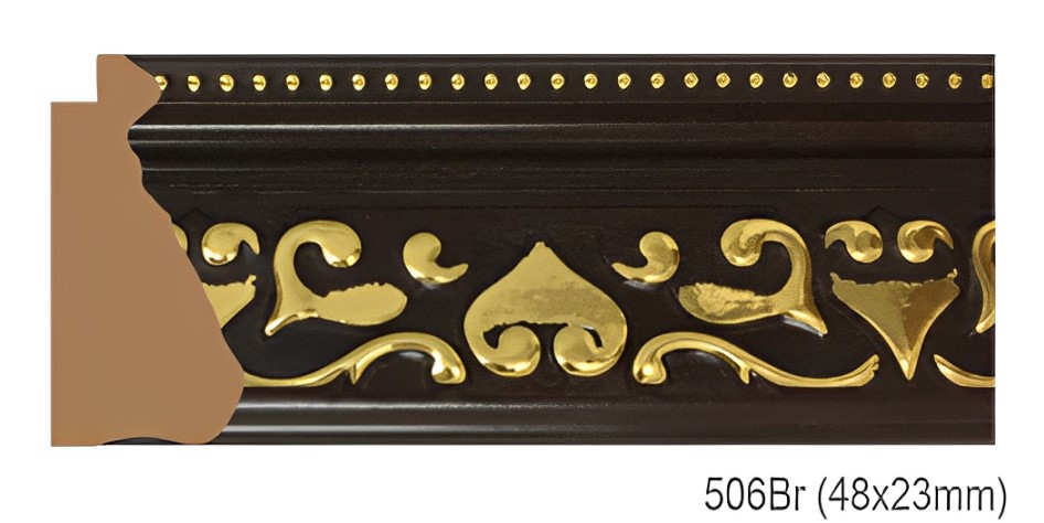 Phào - Nẹp Khung Tranh Hoa Văn Cổ Điển - 506Br (48x23mm)