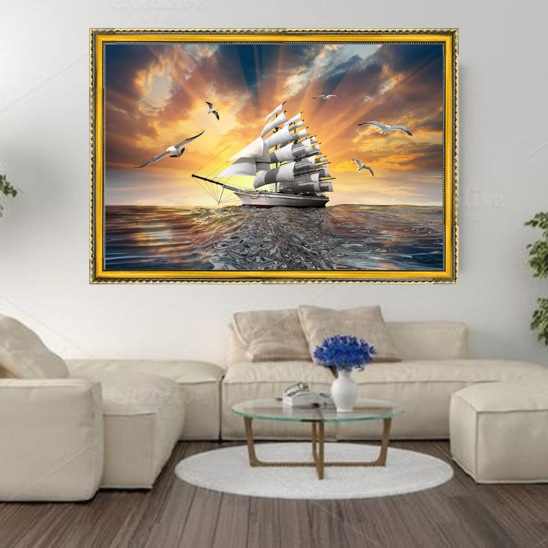 Tranh Canvas Thuận Buồm Xuôi Gió Đóng Khung Cao Cấp 05