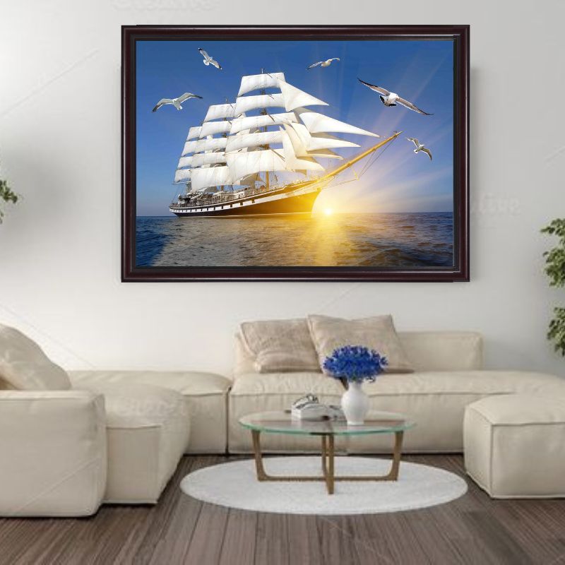 Tranh Canvas Thuận Buồm Xuôi Gió Đóng Khung Cao Cấp 09