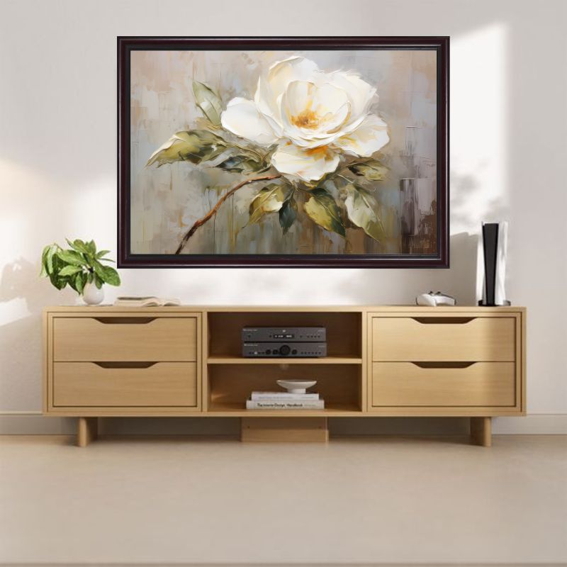 Tranh Canvas Treo Tường Hoa Nghệ Thuật Đóng Khung Cao Cấp 03