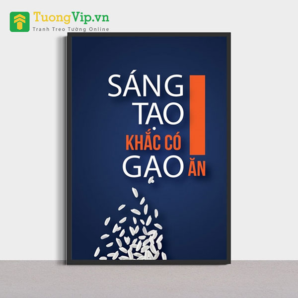 Tranh Canvas Treo Tường Sáng Tạo Khắc Có Gạo Ăn Mẫu 2