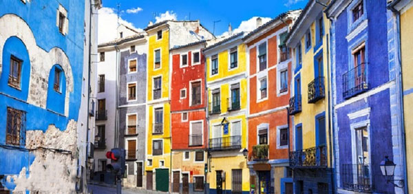 Tranh Dán Tường Các Tòa Nhà Mùa Sắc Thành Phố Cuenca