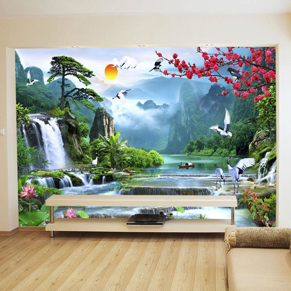 Tranh Dán Tường 3D Sơn Thủy