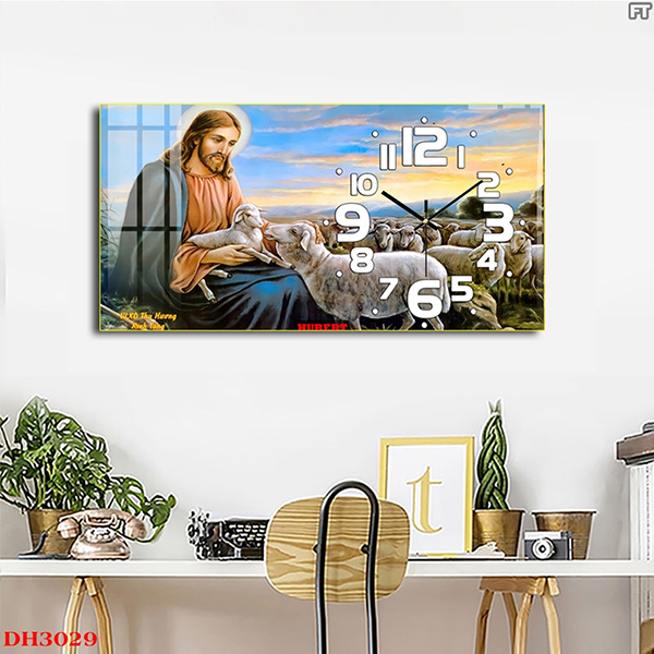 Tranh Đồng Hồ Tráng Gương Treo Tường Công Giáo