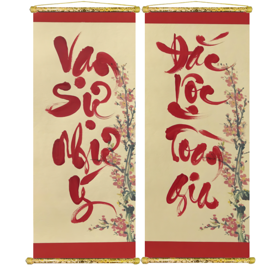Tranh Liễn Câu Đối Trang Trí Tết - 
