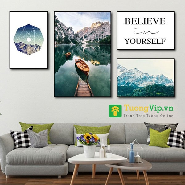 tranh treo tường phong cảnh biển Believe Yourself